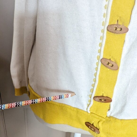 Retro Pin Up Rockabilly Academia Cardigan Floral Sweater Anthropologie Nick & Mo - Picture 6 of 10